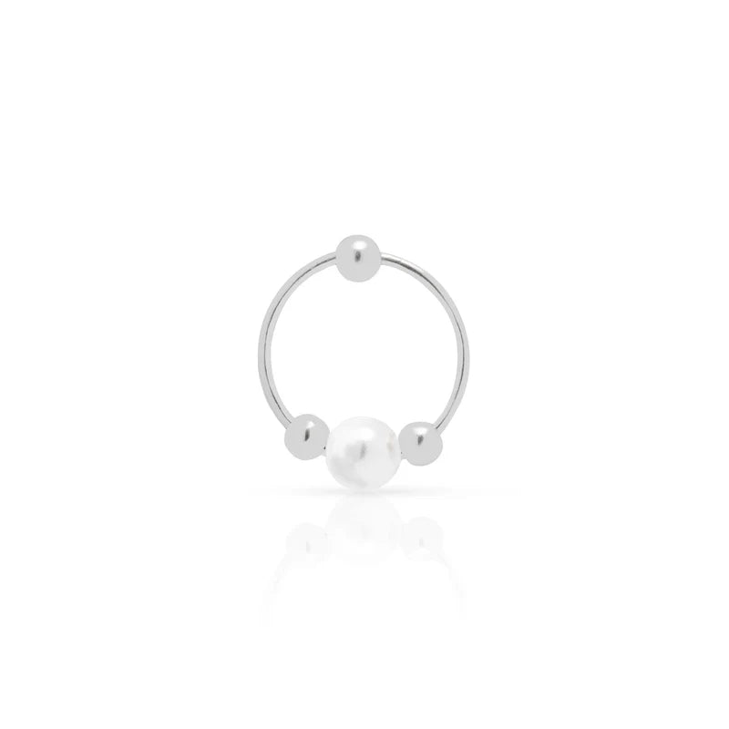 Aster - Freshwater Pearl Sleeper Earrings Women Elegant
