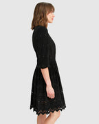 Ava - Eyelet Mini Dress Feminine Elegant Style