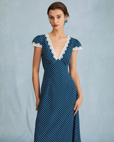 Ava - Black Floral V Neck Maxi Dress