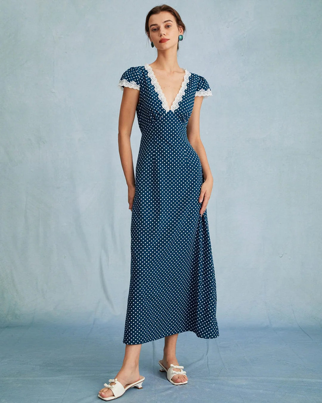 Ava - Black Floral V Neck Maxi Dress