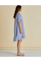 Lily - Navy Striped Women’s Elegant Dress