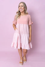 Allegra - Gingham Midi Dress Women Elegant