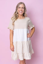 Allegra - Gingham Midi Dress Women Elegant
