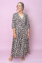 Aspen - Leopard Print Maxi Dress Women