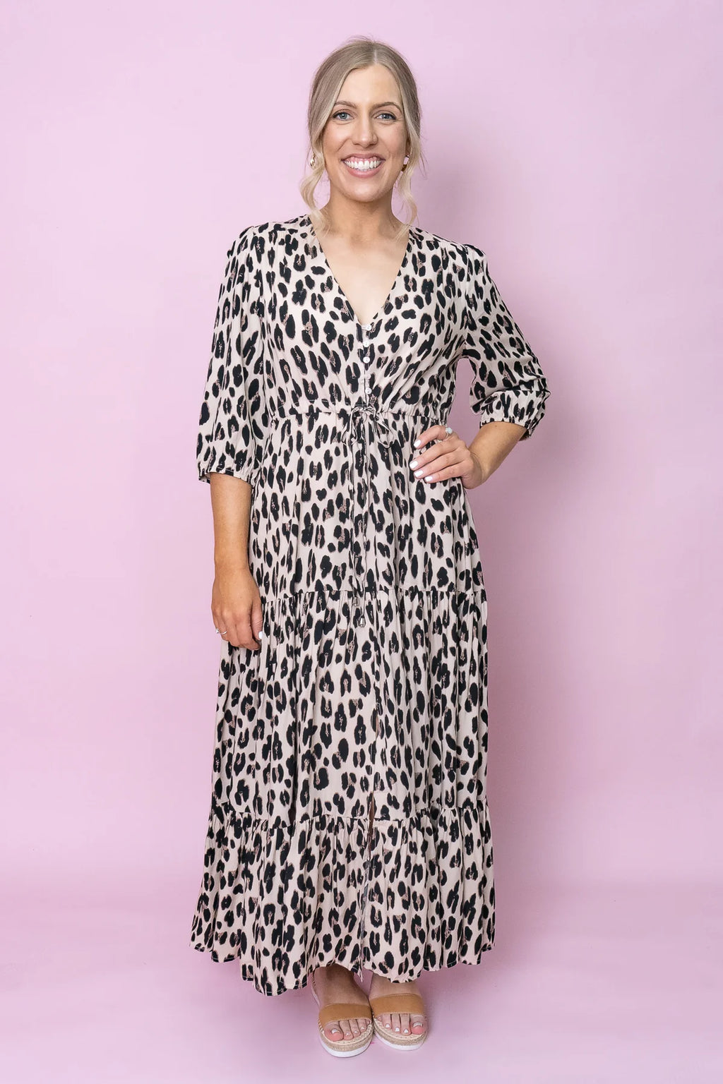 Aspen - Leopard Print Maxi Dress Women